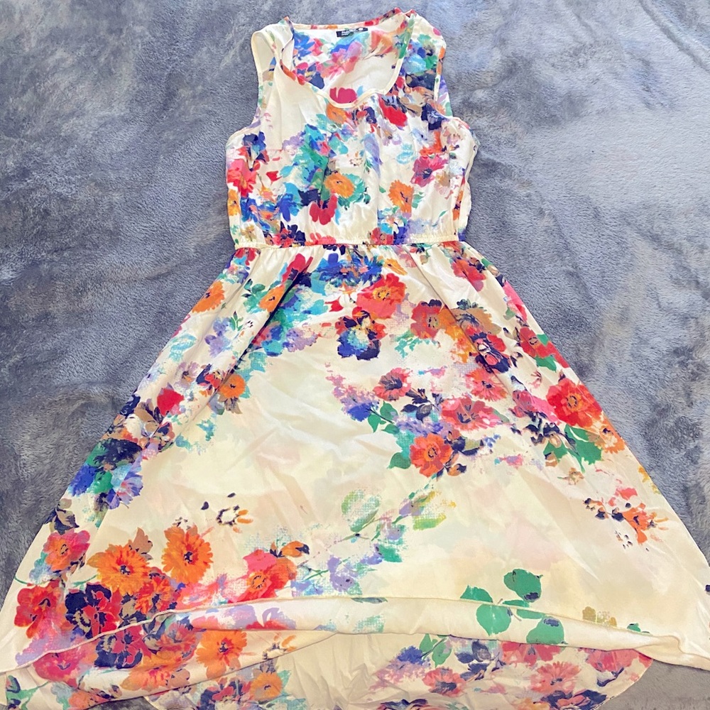Floral high-low dress